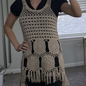 Venus Crochet Top, or Swimming Suit Coverall, size Small